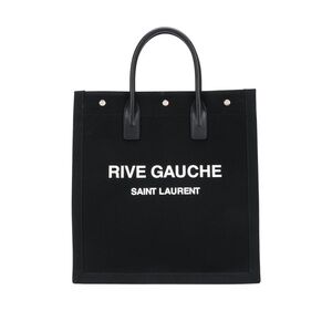 Saint Laurent Rive Gauche Black Canvas Tote